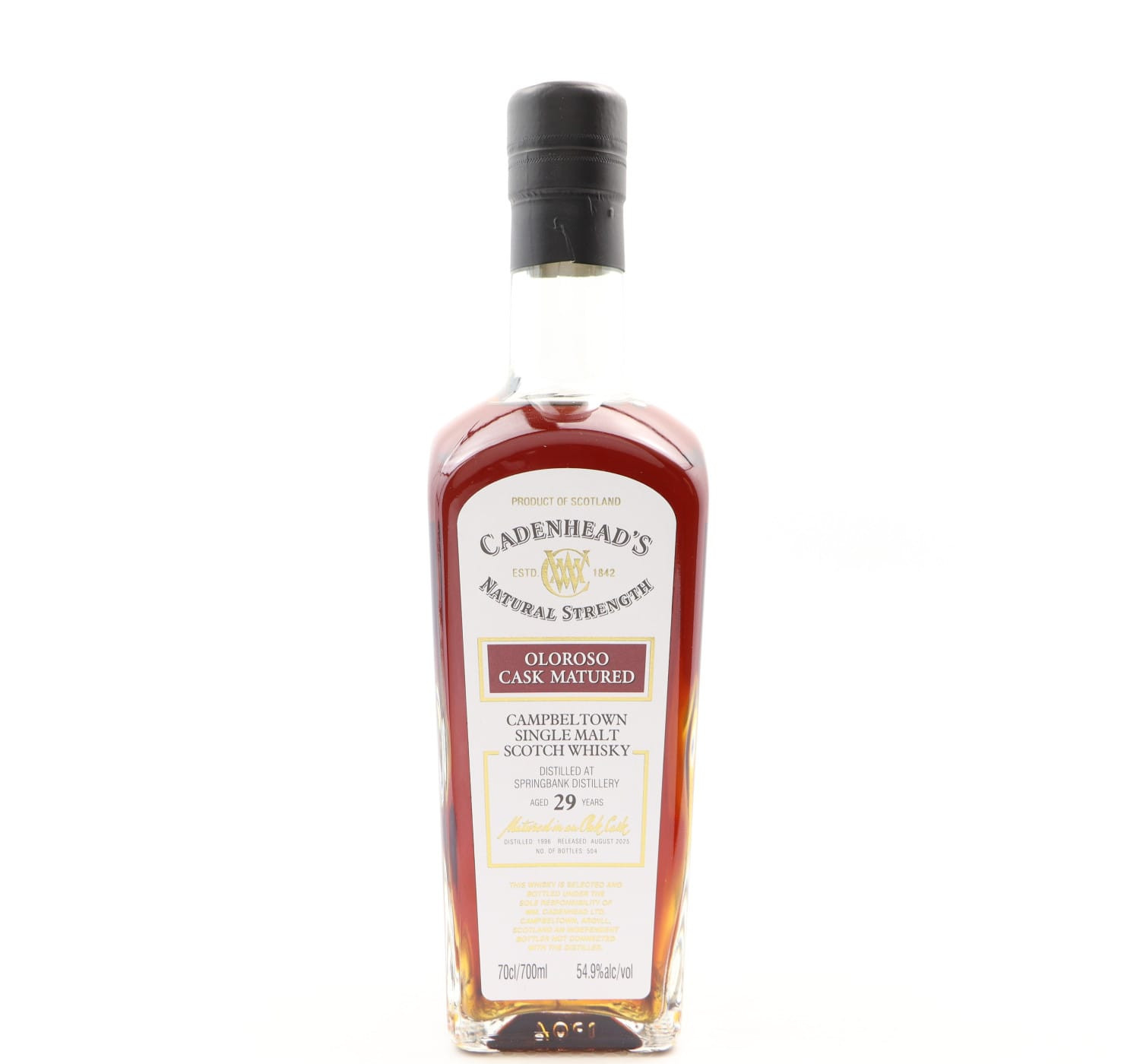 Springbank 1996 29 Year Old Cadenhead’s Whisky 