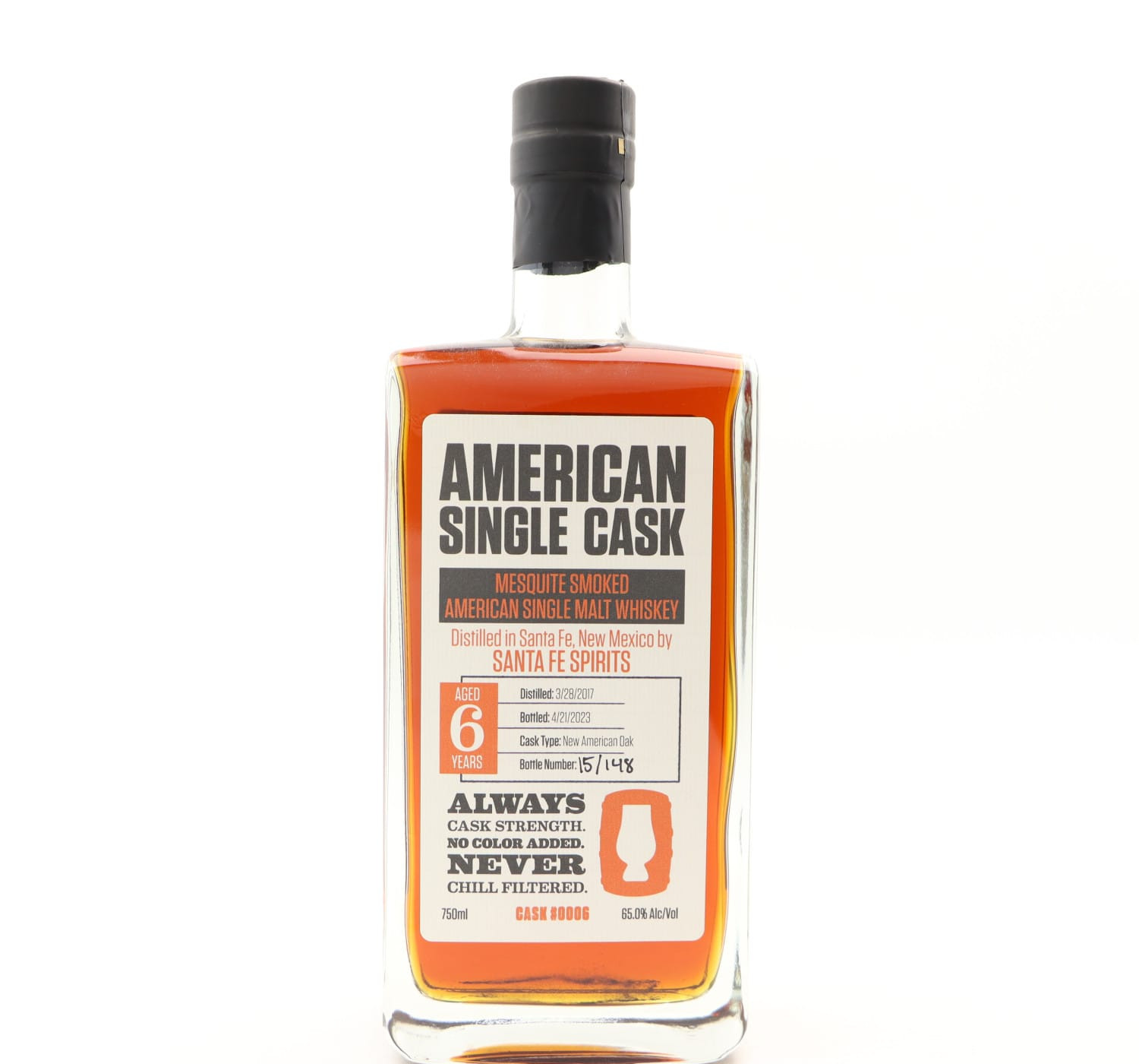 Santa Fe Spirits 2017 6 Year Old Mesquite Smoked American Single Malt Cask #0006 75cl Whisky