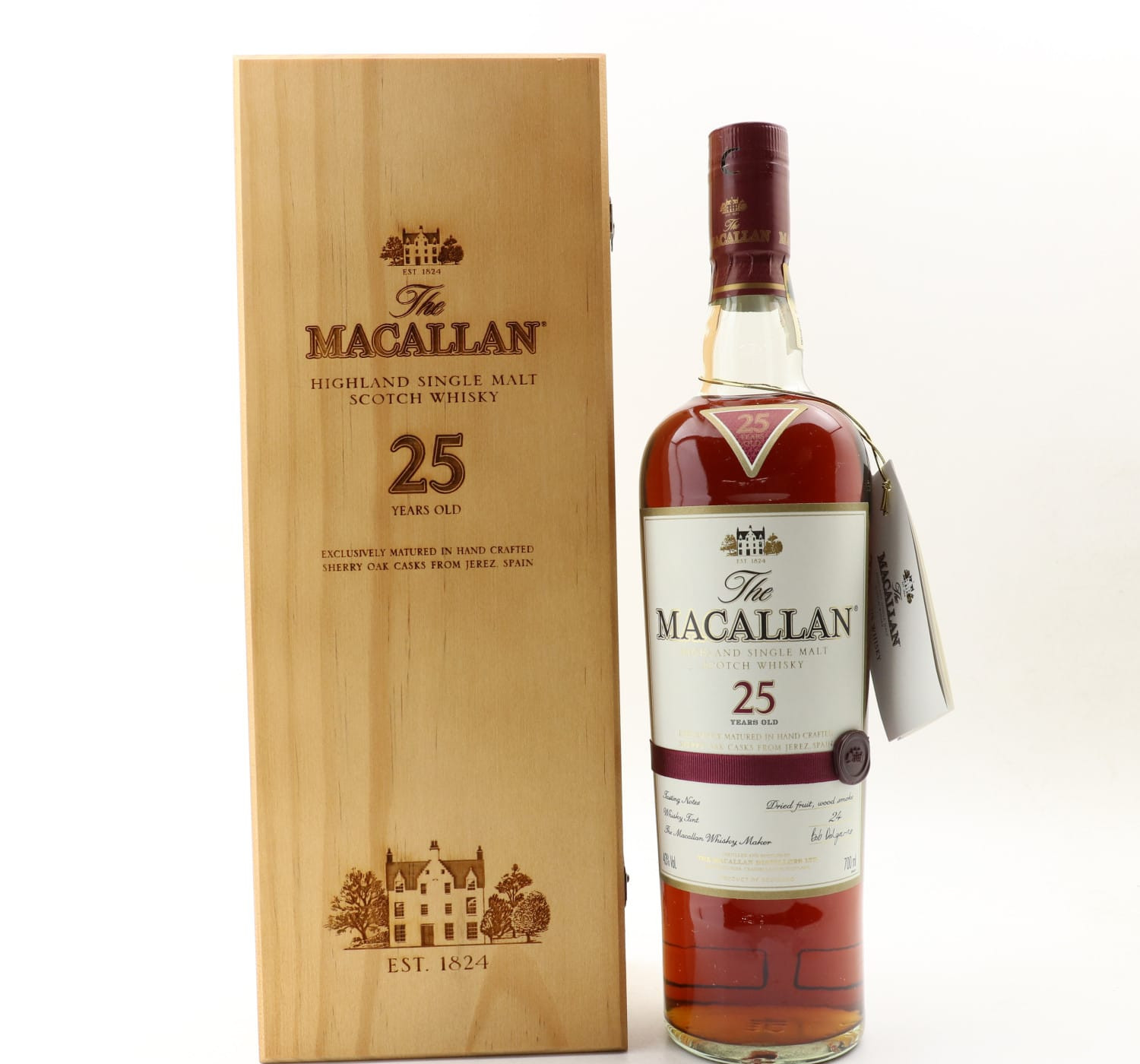 Macallan 25 Year Old Whisky 