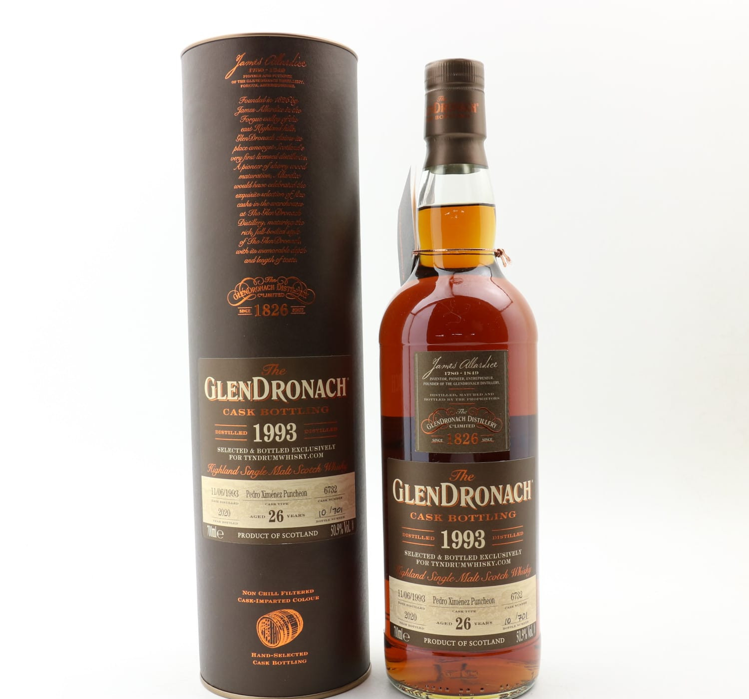 Glendronach 1993 26 Year Old Single Cask #6732 For Tyndrumwhisky.com Whisky 