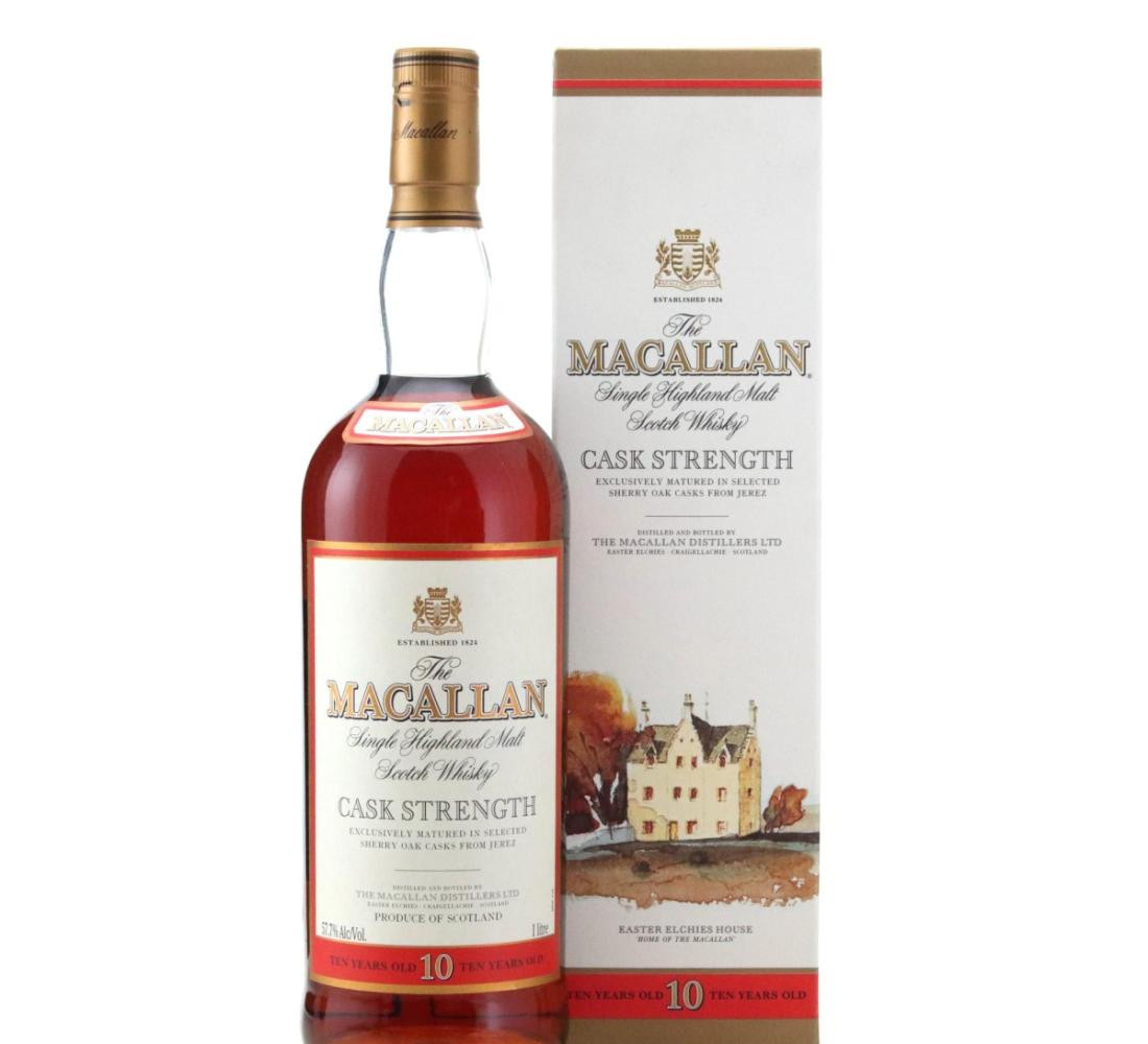 Macallan Cask Strength 10 Year Old Litre Whisky 