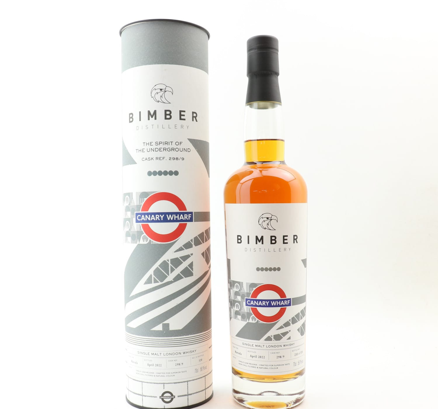 Bimber Single Cask #298/9 The Spirit Of The Underground Canary Wharf Whisky