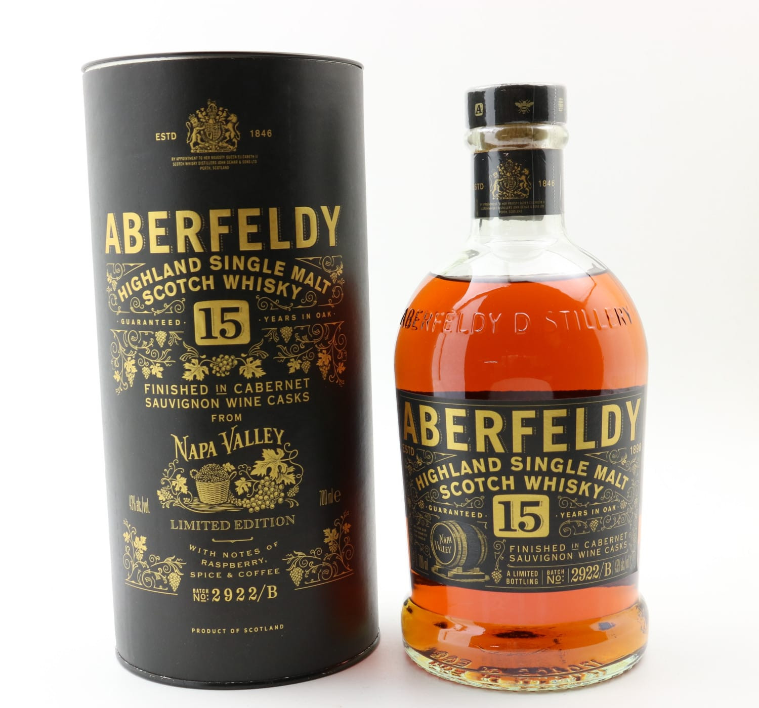 Aberfeldy 15 Year Old Cabernet Sauvignon Cask Whisky 