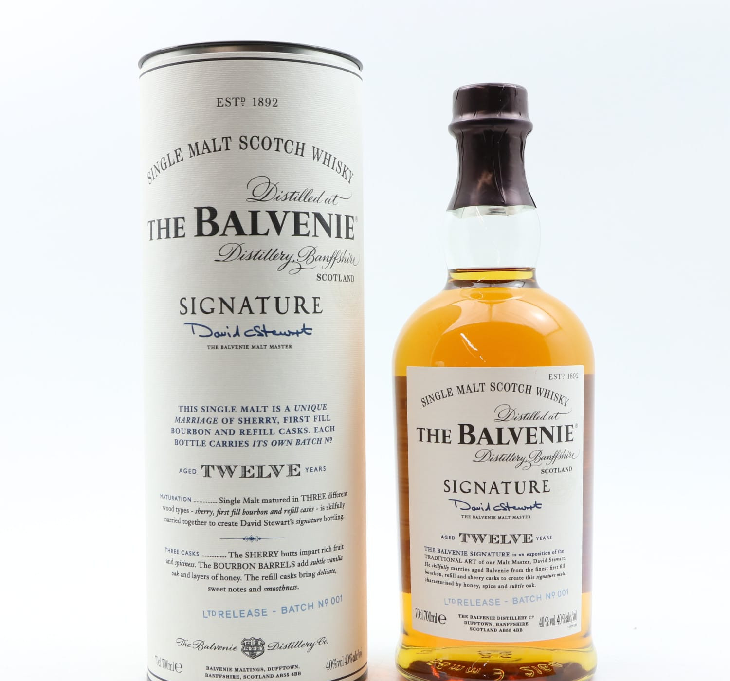 Balvenie 12 Year Old Signature Batch #1 Whisky