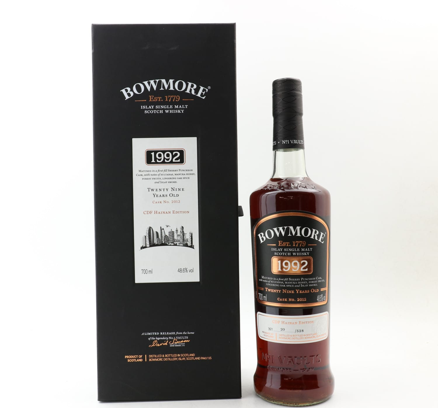 Bowmore 1992 29 Year Old Single Cask #2012 CDF Hainan Edition Whisky 