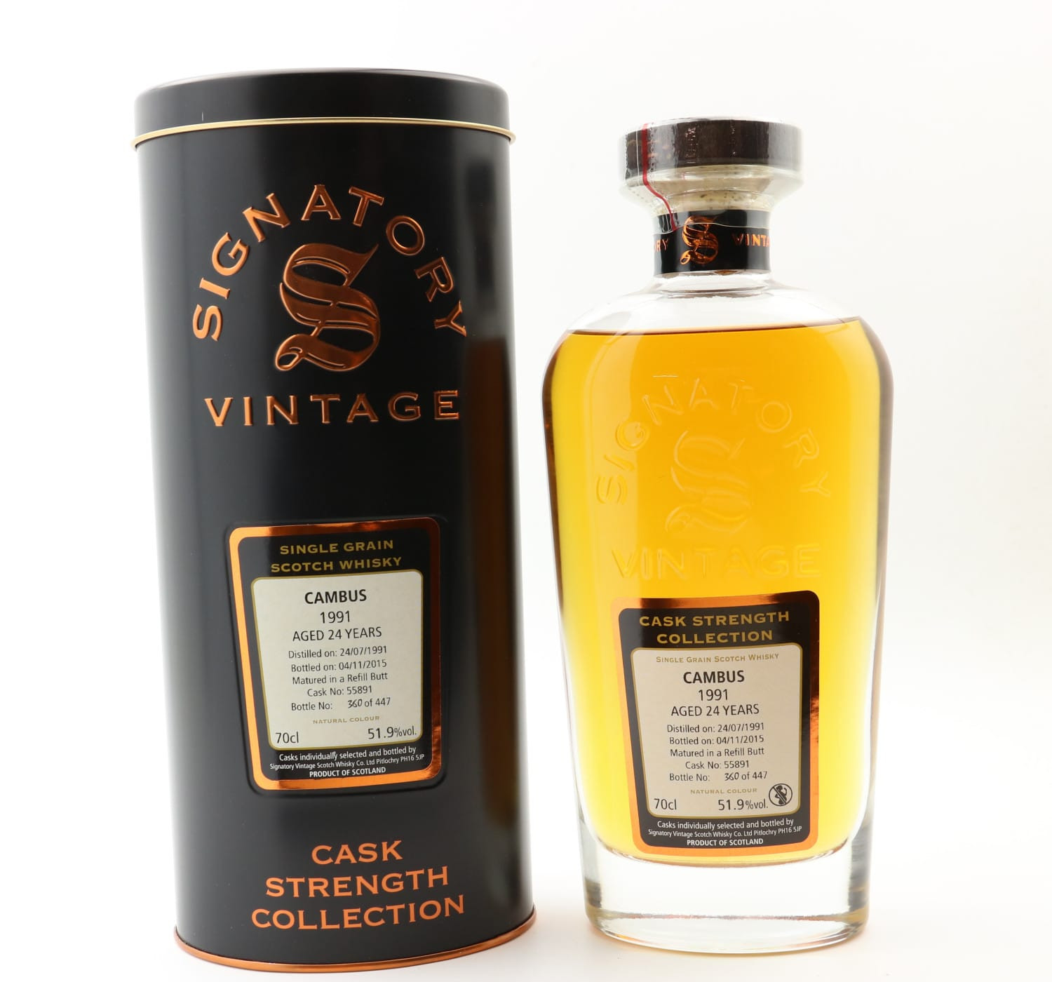Cambus 1991 24 Year Old Signatory Whisky 
