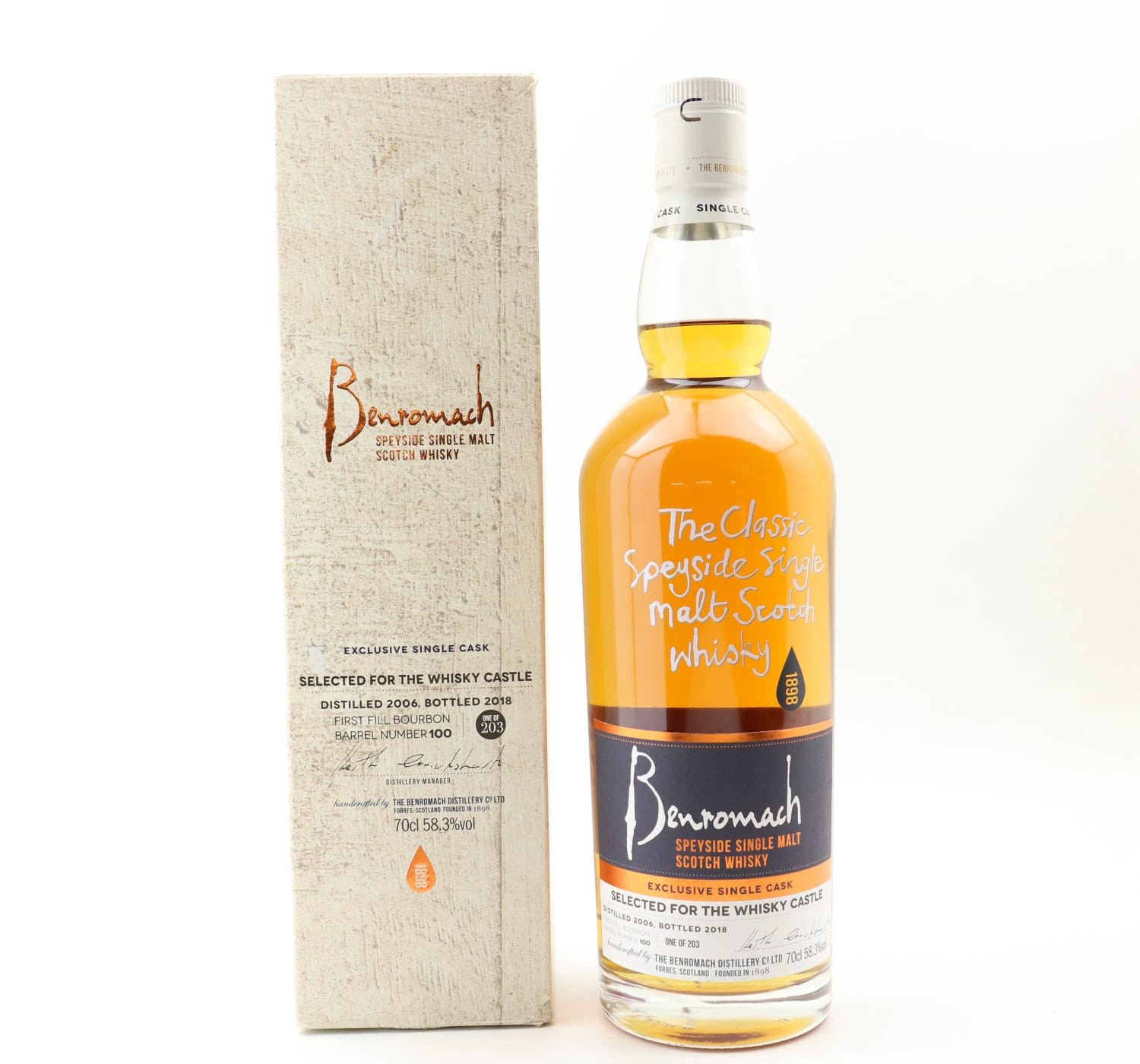 Benromach 2006 Single Cask #100 for The Whisky Castle Whisky 