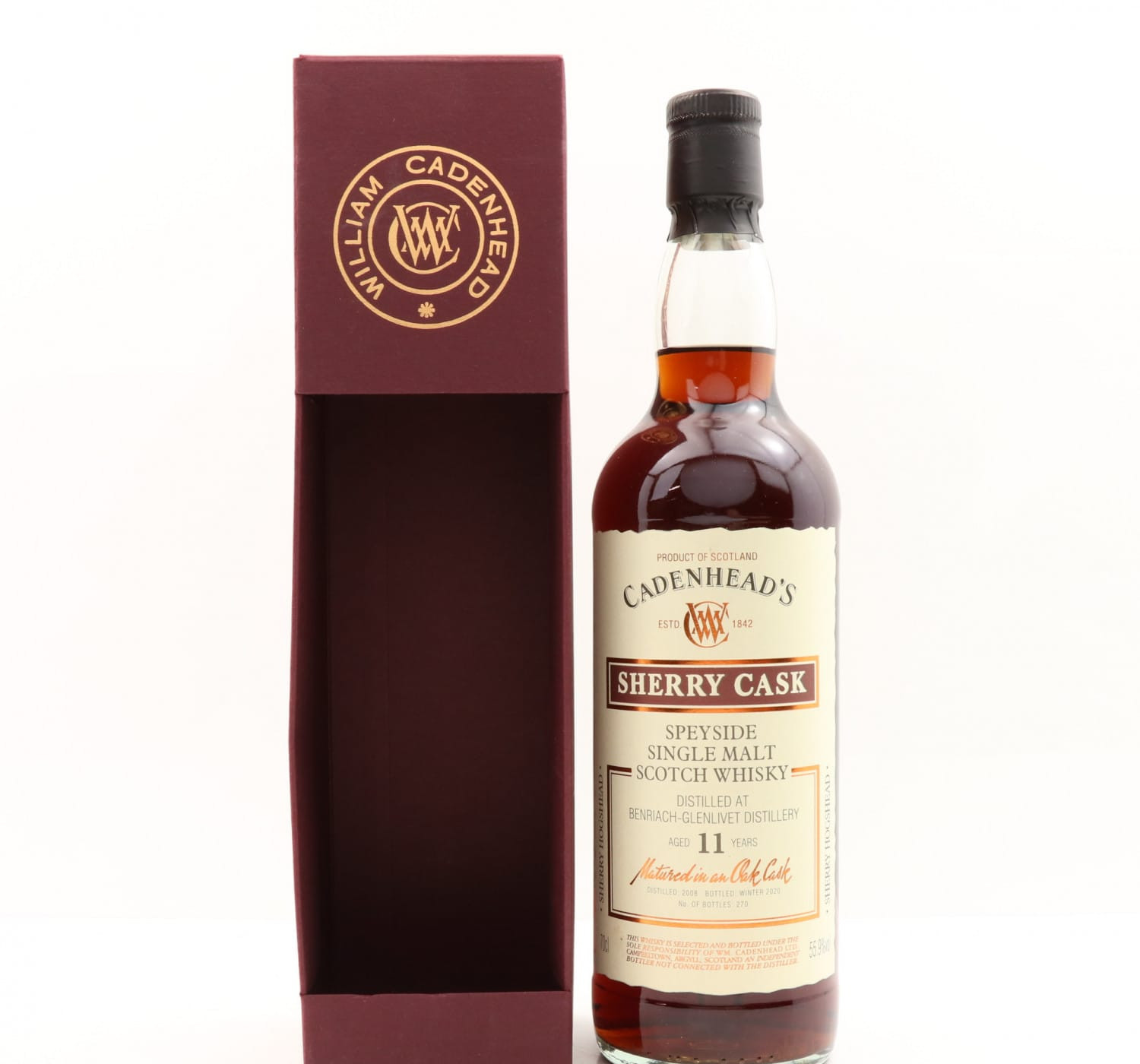 BenRiach-Glenlivet 2008 11 Year Old Cadenhead’s Whisky 