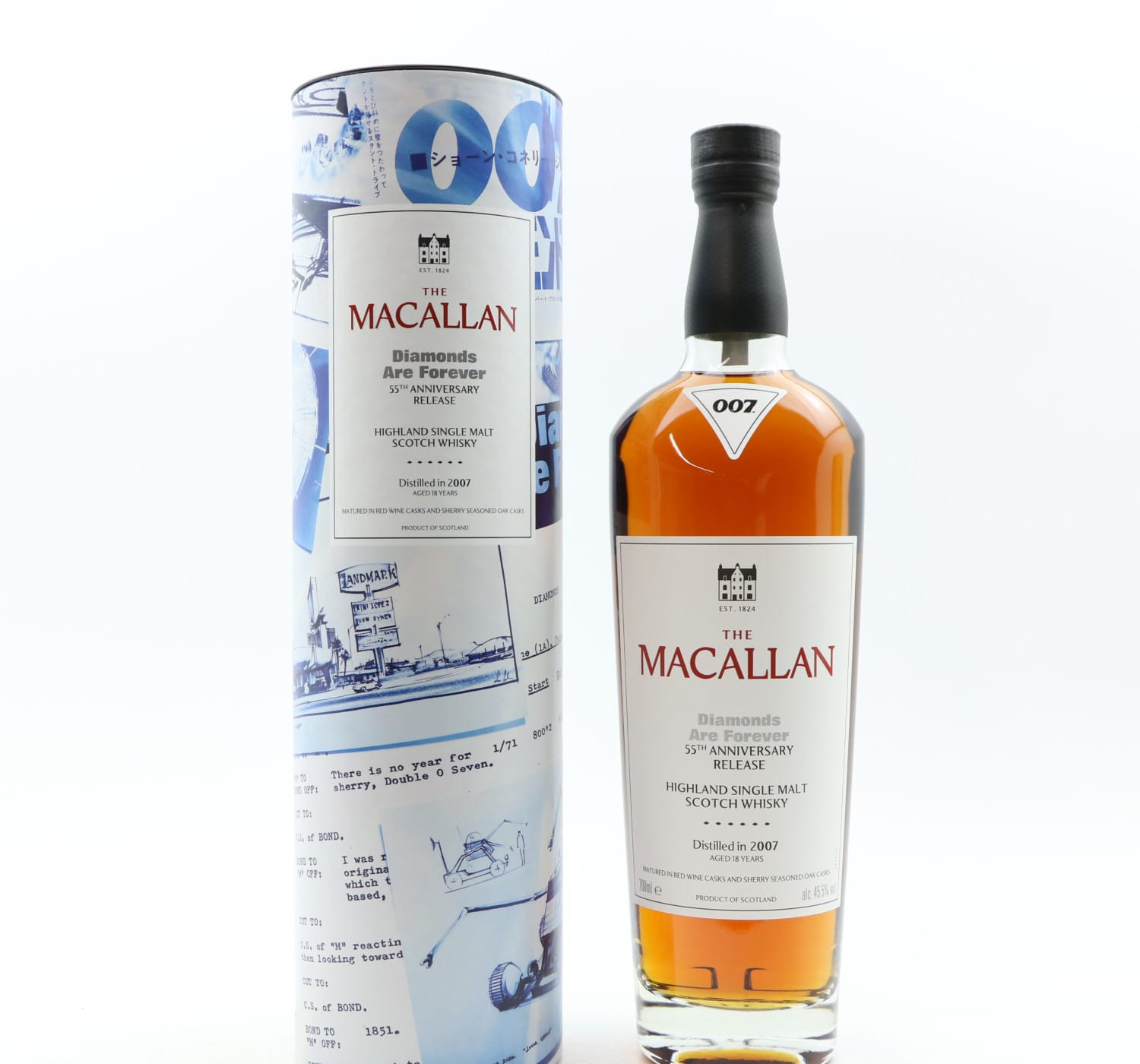 Macallan 2007 18 Year Old Diamonds Are Forever 55th Anniversary Whisky 