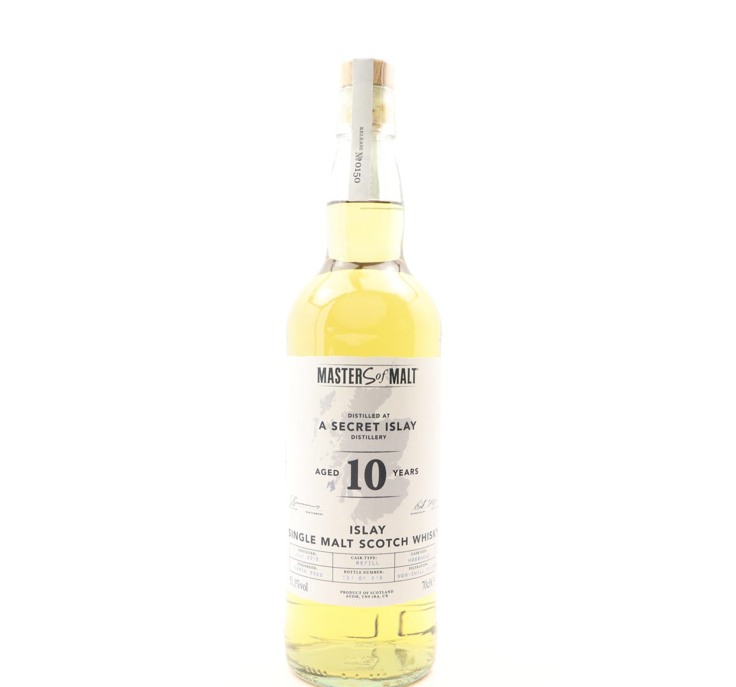 Secret Islay 2012 10 Year Old Master Of Malt Whisky