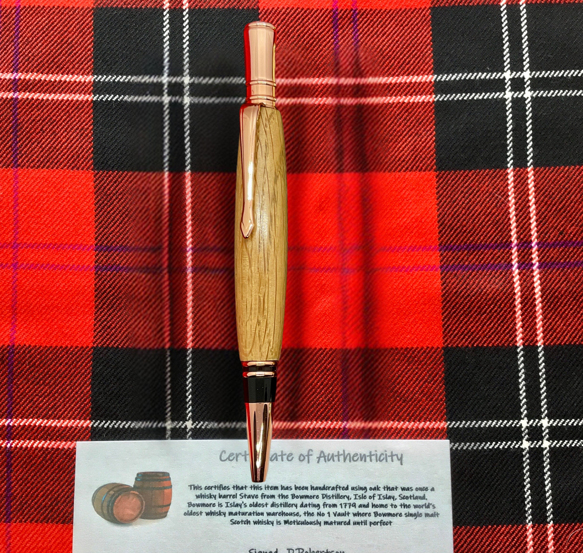Whisky Oak Barrel Wooden Ballpoint Twist Pen - Image 3