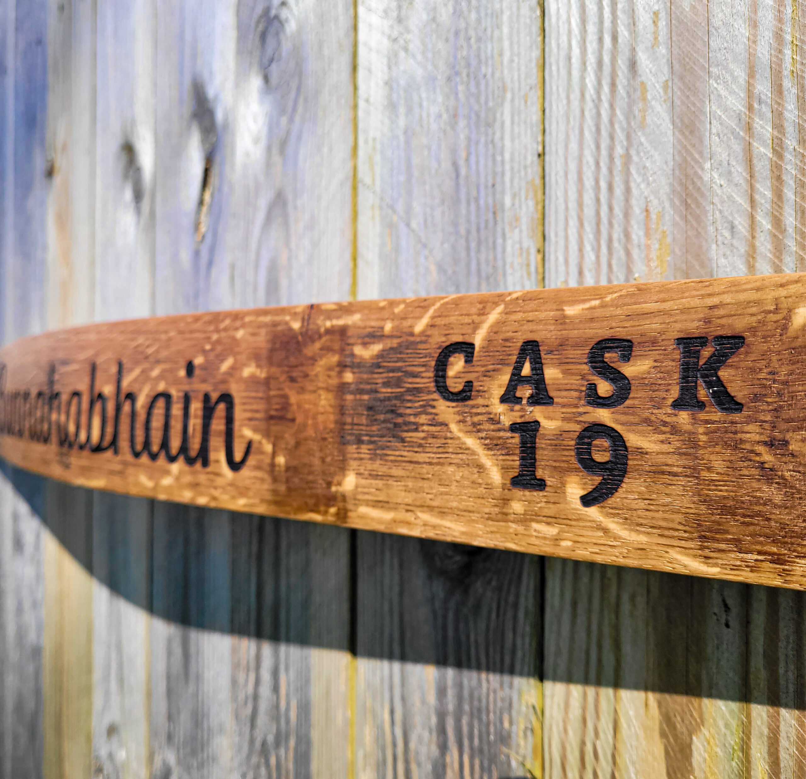 Bunnahabhain 2016 Reclaimed Oak Whisky Barrel Stave Wall Decor - Image 5