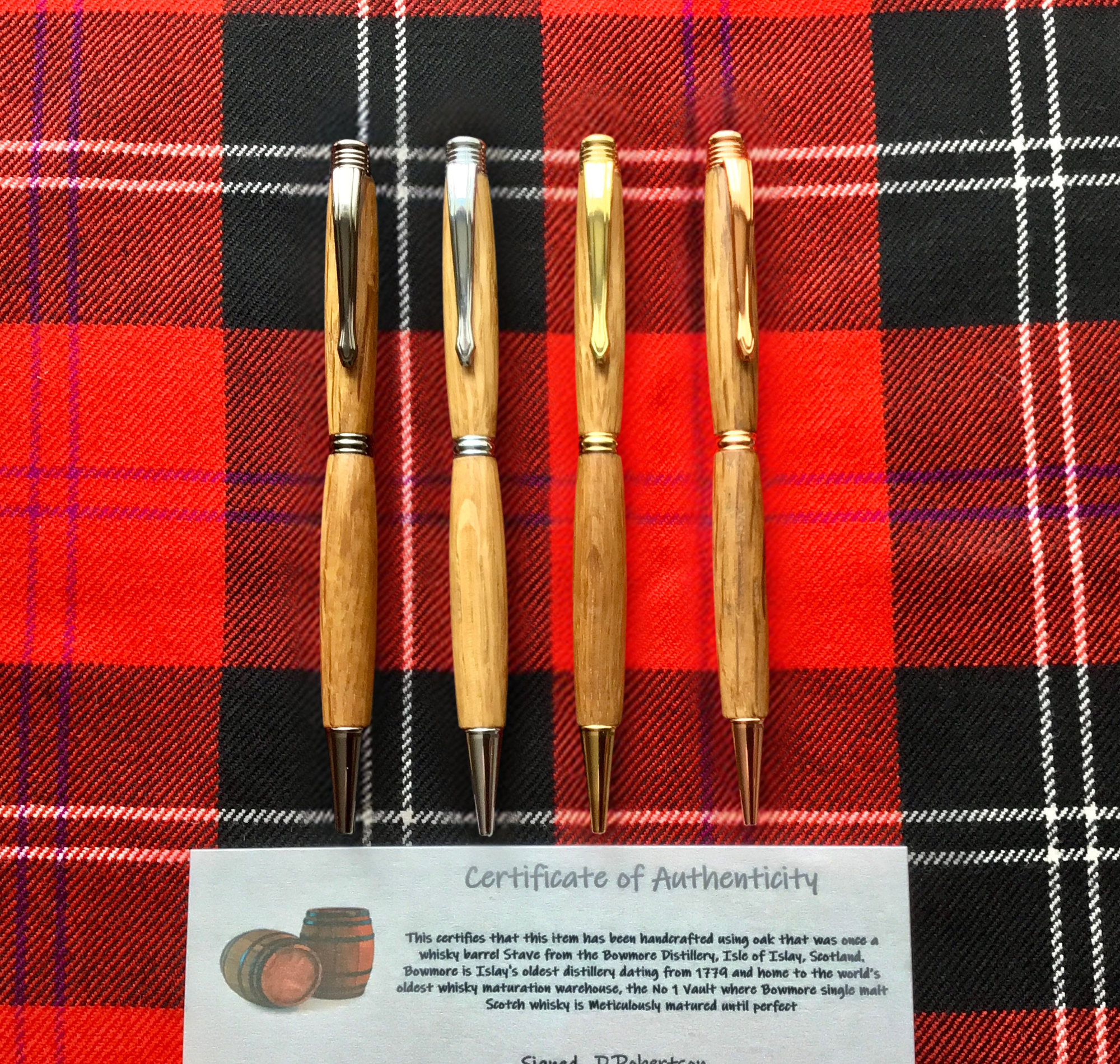 Whisky Barrel Ballpoint Twist Slimline Pen (Cross Grain)