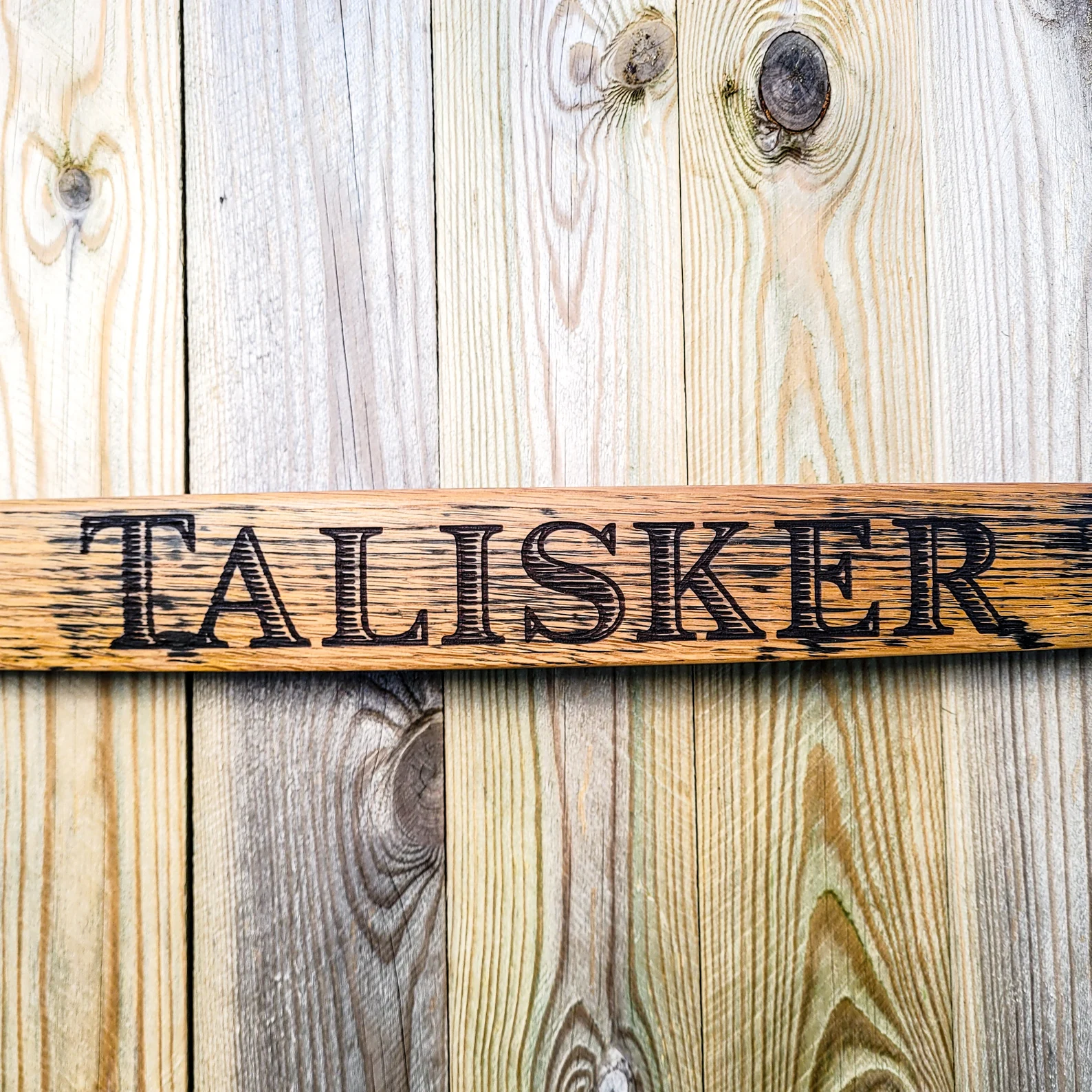 Talisker 1994 Reclaimed Oak Whisky Barrel Stave Wall Decor - Image 2