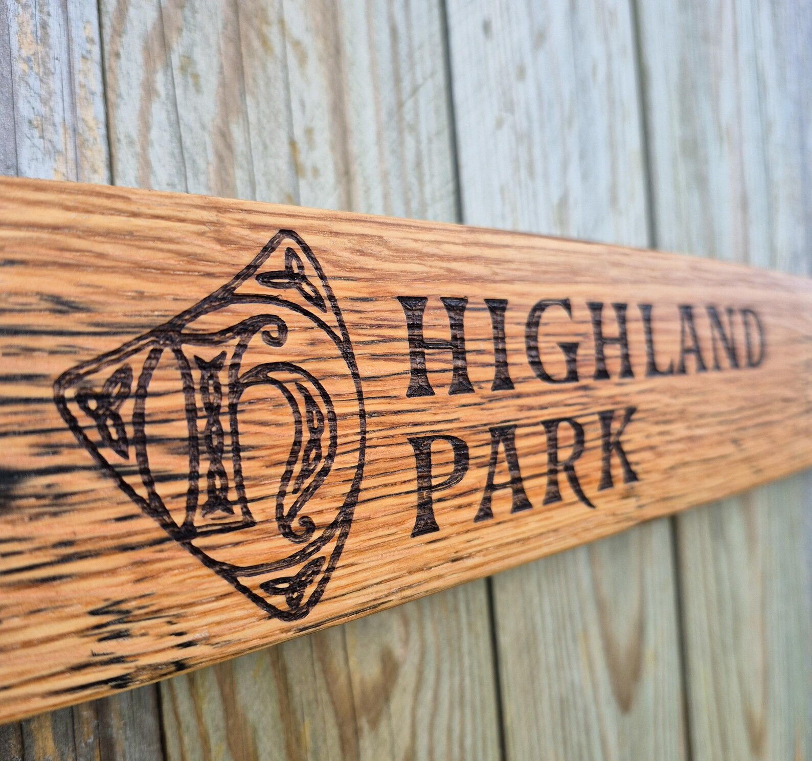 Highland Park 1990 Reclaimed Oak Whisky Barrel Stave Wall Art - Image 4