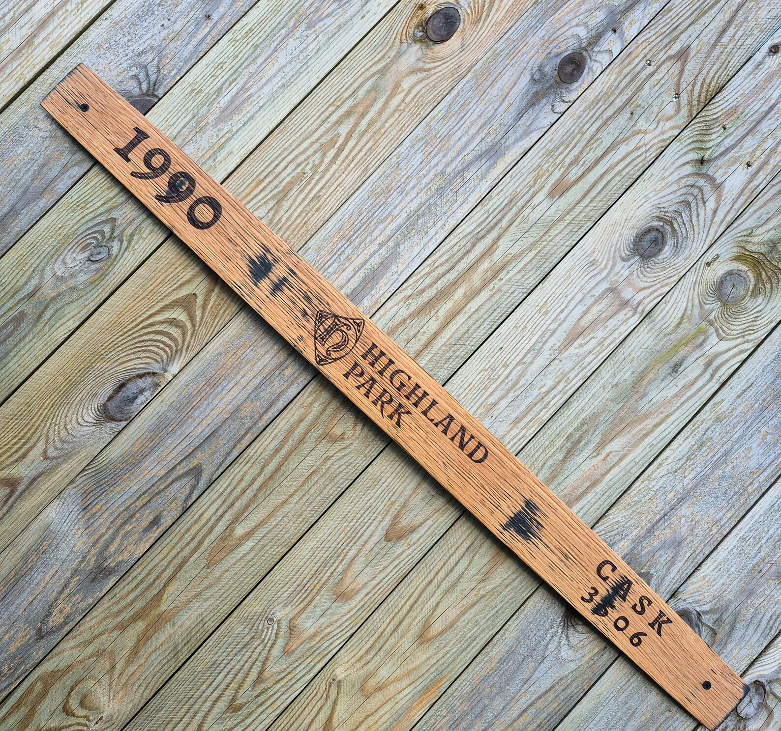 Highland Park 1990 Reclaimed Oak Whisky Barrel Stave Wall Art - Image 7