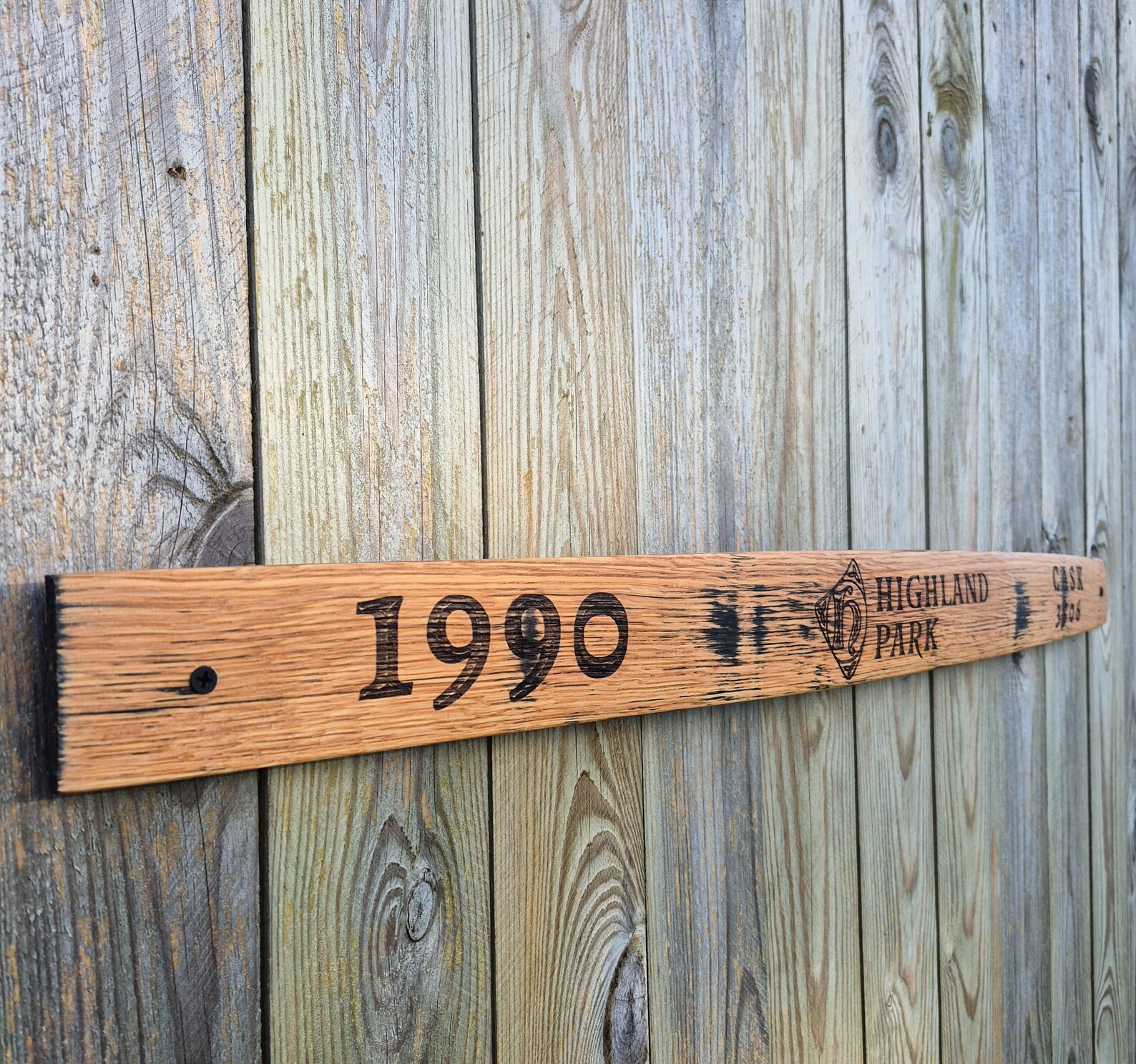 Highland Park 1990 Reclaimed Oak Whisky Barrel Stave Wall Art - Image 8