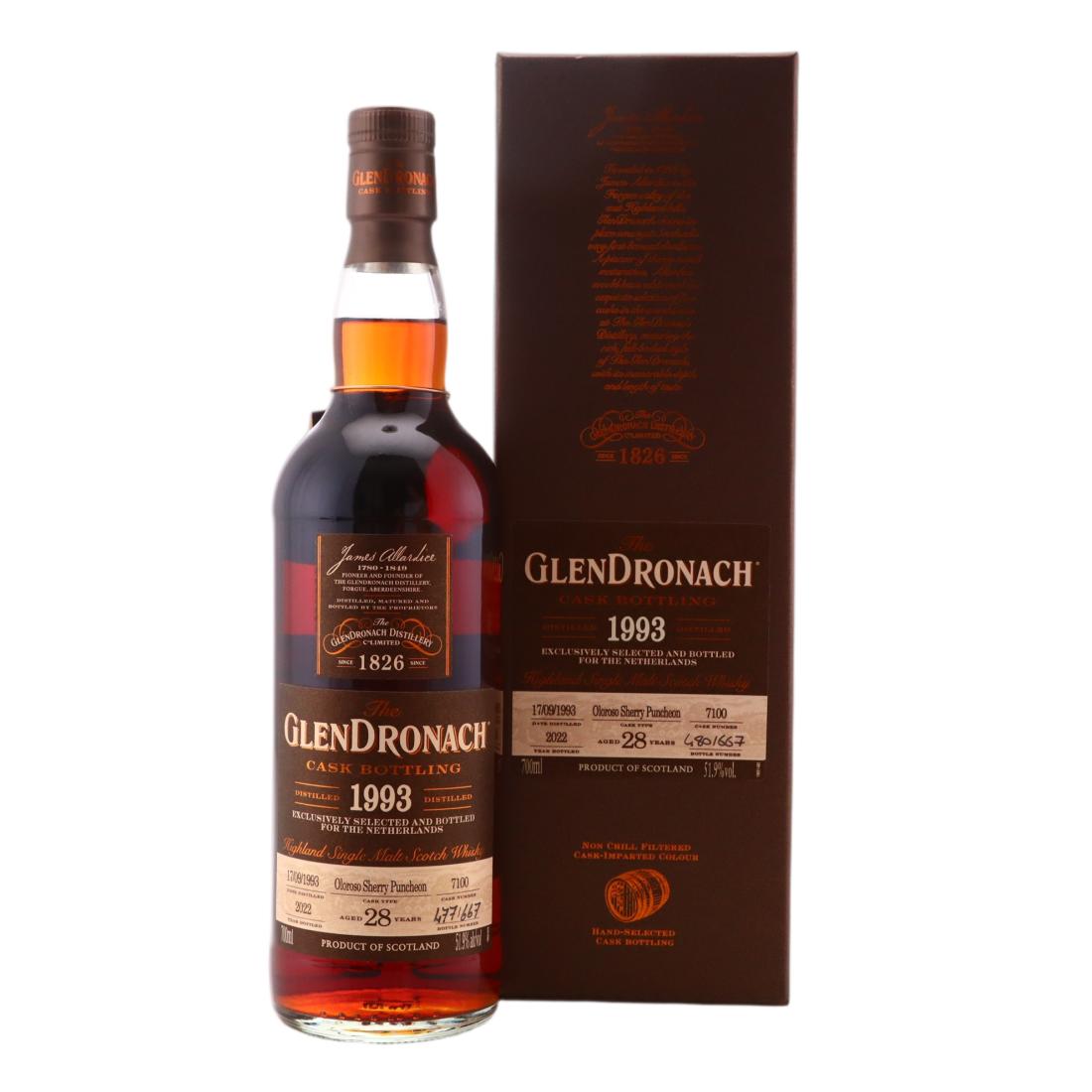 Glendronach 1993 Cask Bottling 28 Year Old N/Acl 51.90% Scotland Whisky 