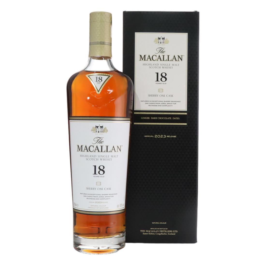 Macallan 18 Year Old Sherry Oak Cask Annual 2023 Release N/Acl 43.00% Scotland Whisky 