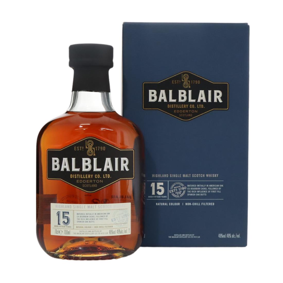 Balblair 15 Year Old N/Acl 46.00% Scotland Whisky 