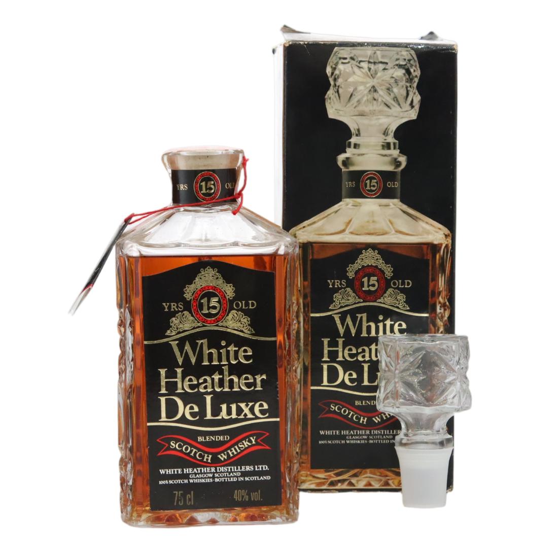 White Heather De Luxe 15 Year Old Scotch Whisky Decanter 40.00% Scotland Whisky 