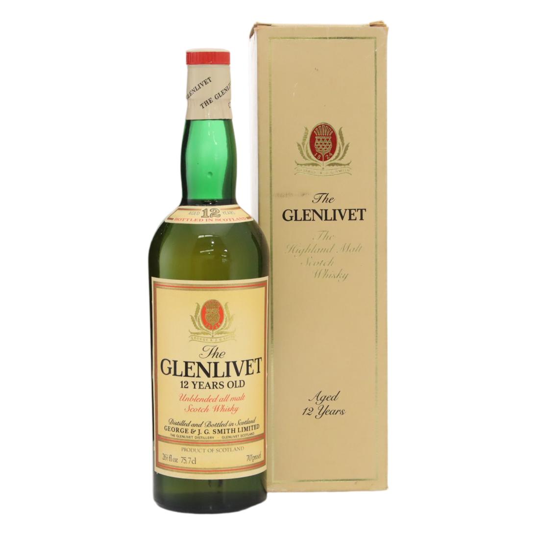 Glenlivet 12 Year Old Unblended All Malt N/Acl 70.00% Scotland Whisky 