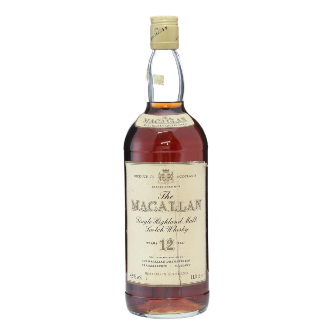 Macallan 12 Year Old Litre N/Acl 43.00% Scotland Whisky 