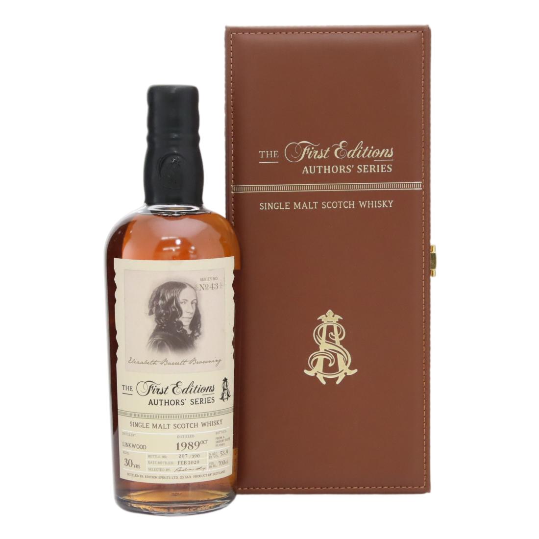 Linkwood 1989 The First Editions 30 Year Old Authors’ Series No.43 – Elizabeth Barret Browning N/Acl 53.90% Scotland Whisky