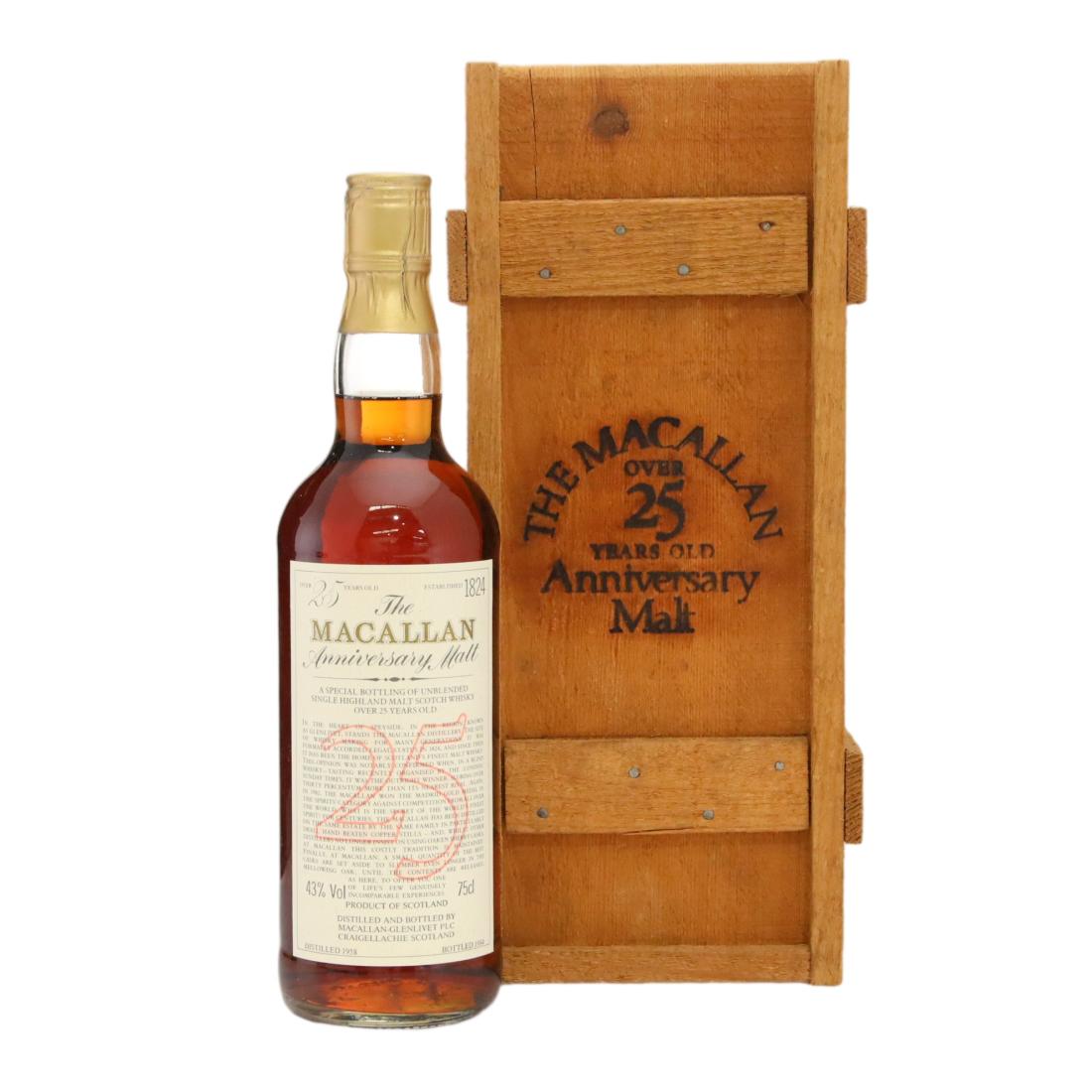 Macallan 1958 Anniversary Malt 25 Year Old N/Acl 43.00% Scotland Whisky