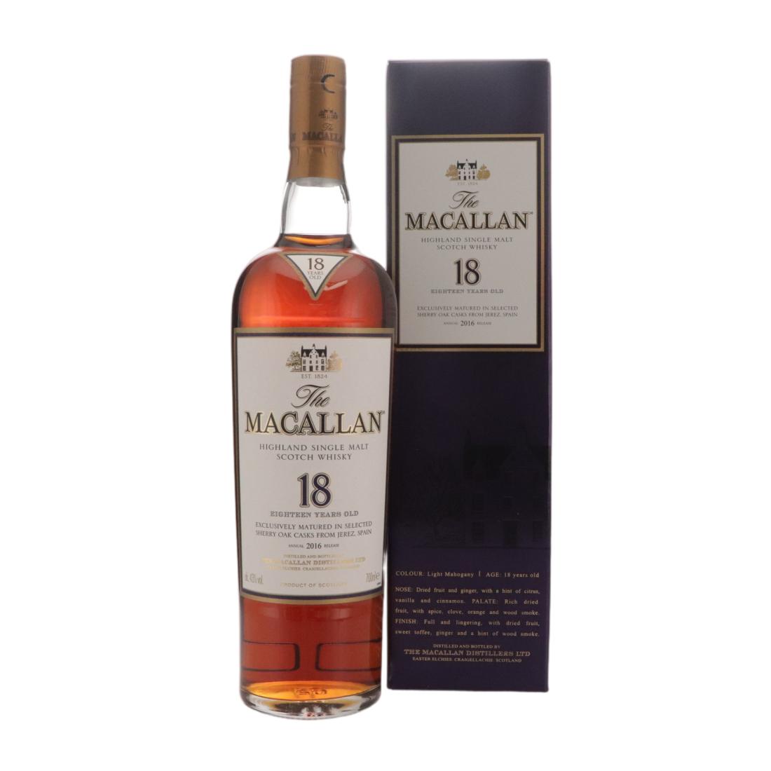 Macallan 18 Year Old Annual 2016 Release N/Acl 43.00% Scotland Whisky 