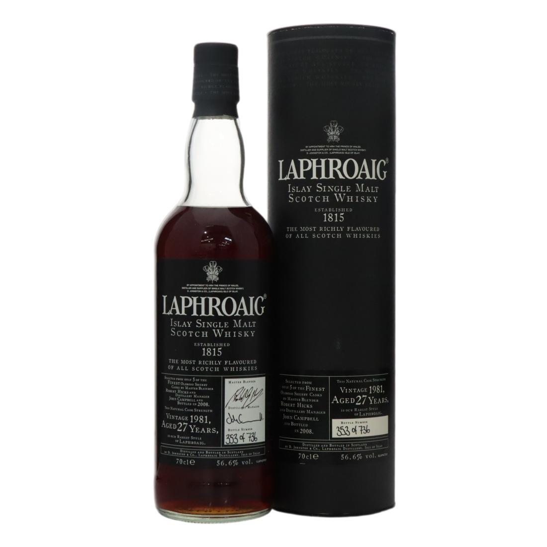 Laphroaig 1981 27 Year Old N/Acl 56.60% Scotland Whisky