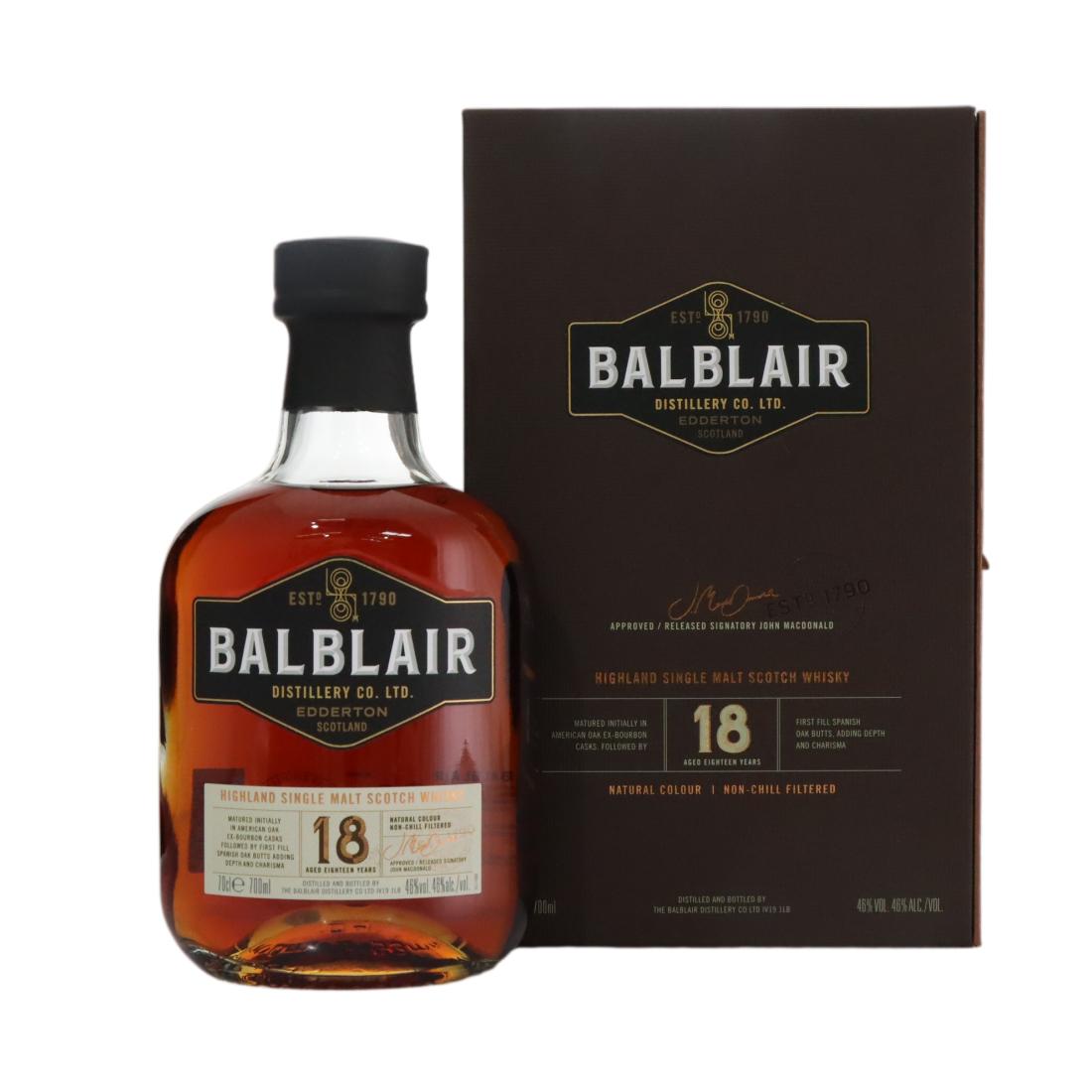 Balblair 18 Year Old N/Acl 46.00% Scotland Whisky 