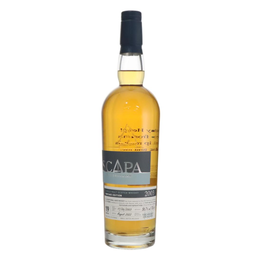 Scapa 2003 Vintage Edition 19 Year Old N/Acl 56.70% Scotland Whisky