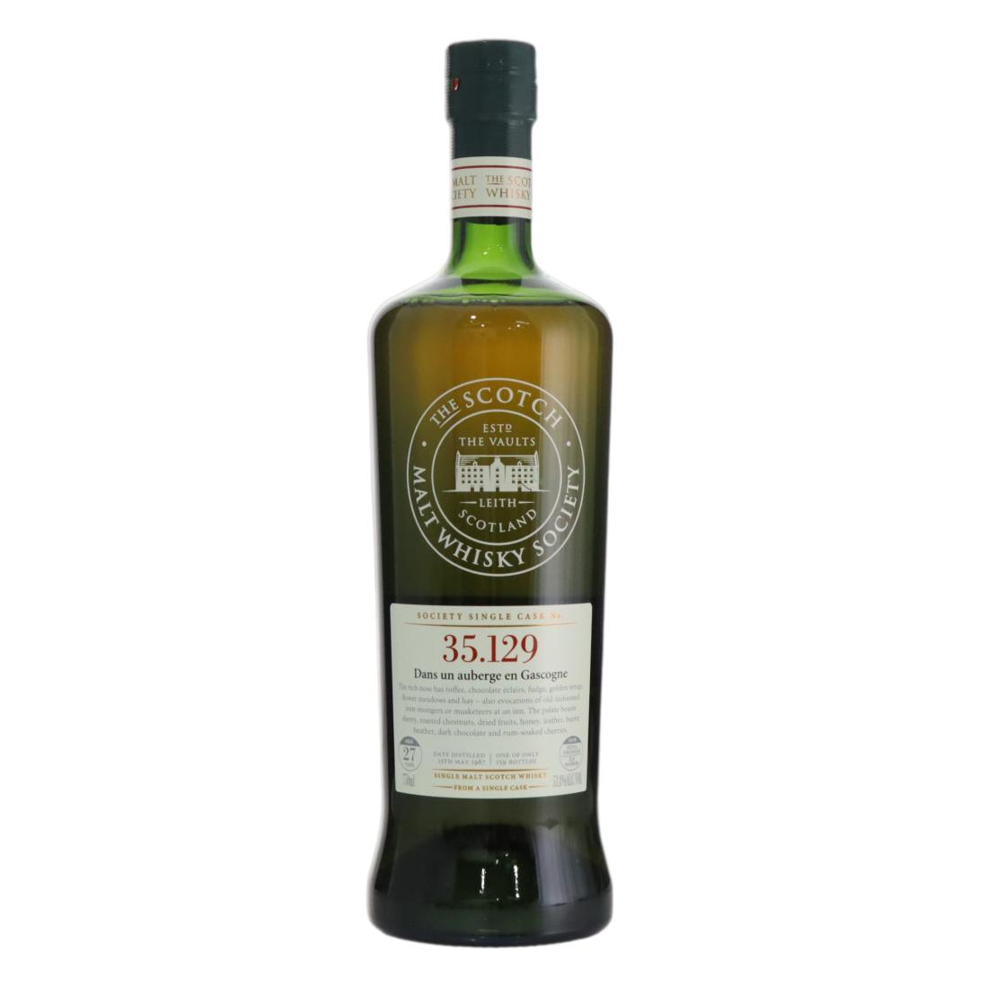Glen Moray 1987 SMWS 27 Year Old 35.129 – Dans un auberge en Gascogne N/Acl 53.80% Scotland Whisky 