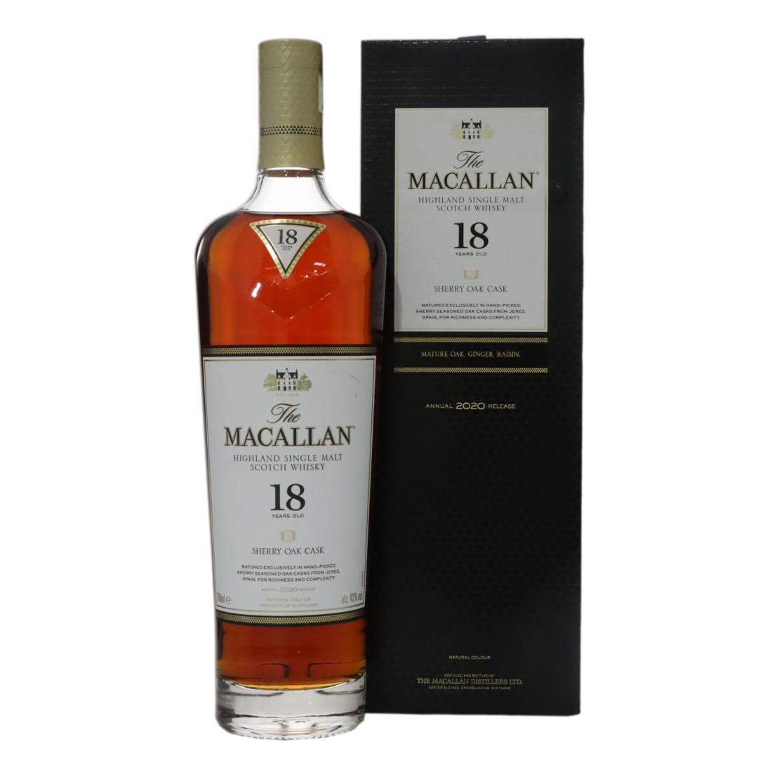 Macallan 18 Year Old Sherry Oak Cask Annual 2020 Release N/Acl 43.00% Scotland Whisky 
