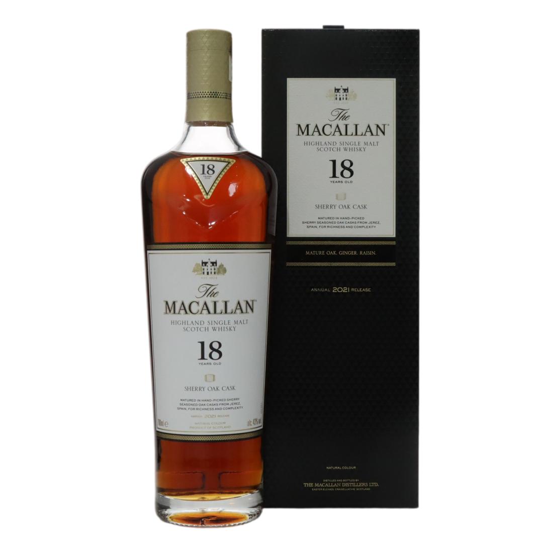 Macallan 18 Year Old Sherry Oak Cask Annual 2021 Release N/Acl 43.00% Scotland Whisky