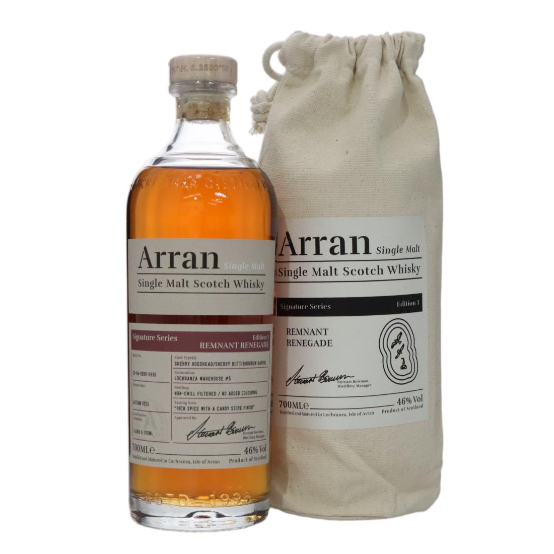 Arran Signature Series Edition No.1 – Remnant Renegade N/Acl 46.00% Scotland Whisky