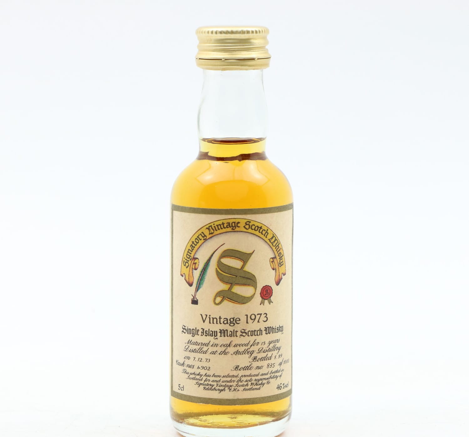 Ardbeg 1973 15 Year Old Signatory Mini 5cl Whisky 