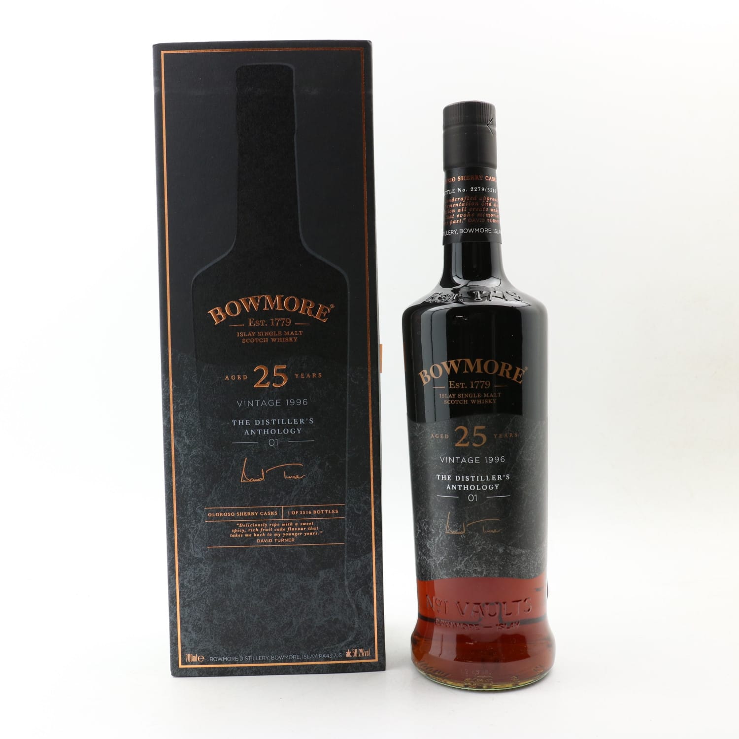 Bowmore 1996 25 Year Old The Distiller’s Anthology No1 70cl 50.20% Islay Scotland Whisky 