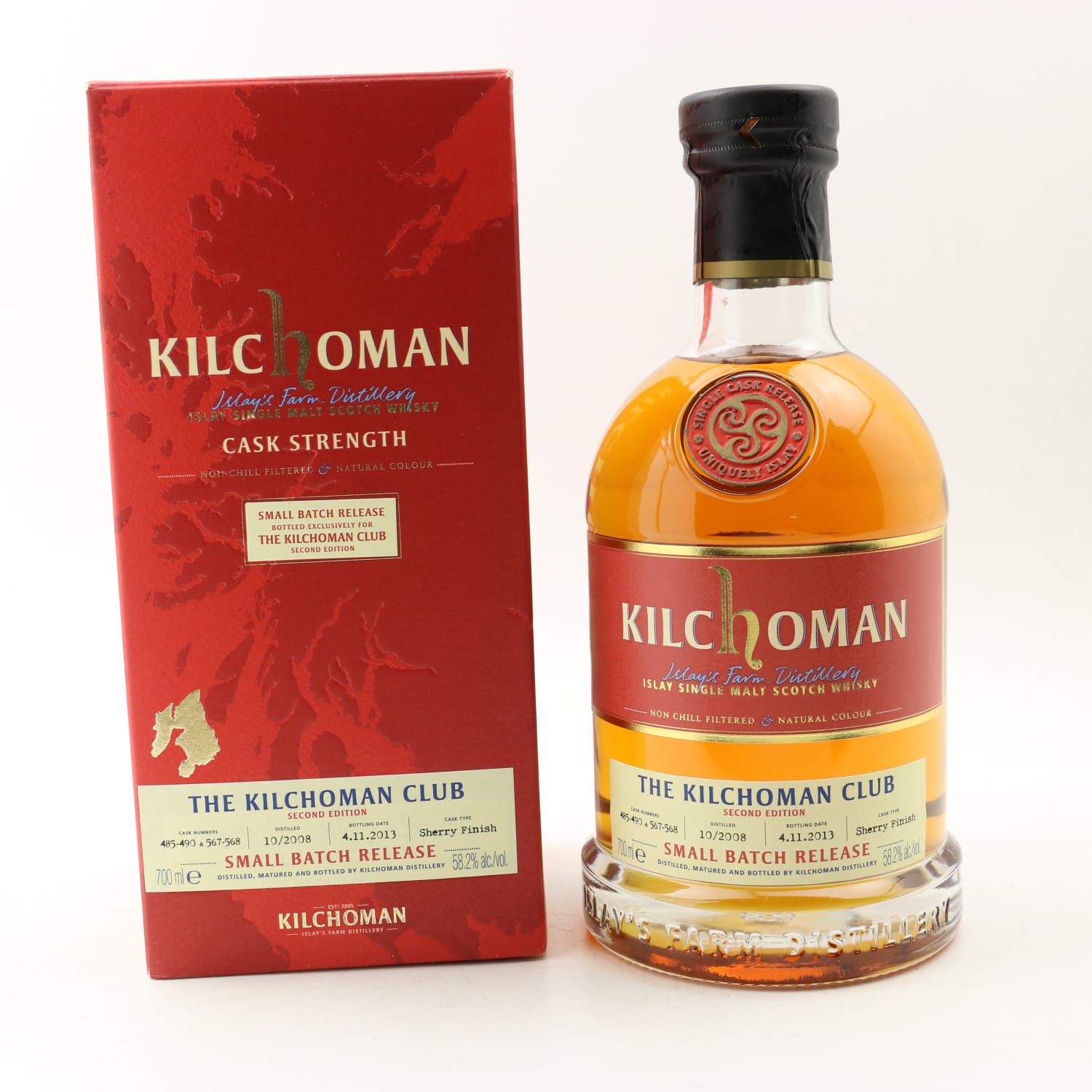 Kilchoman 2008 Small Batch Release Kilchoman Club 2nd Edition 70cl 58.20% Islay Scotland Whisky 