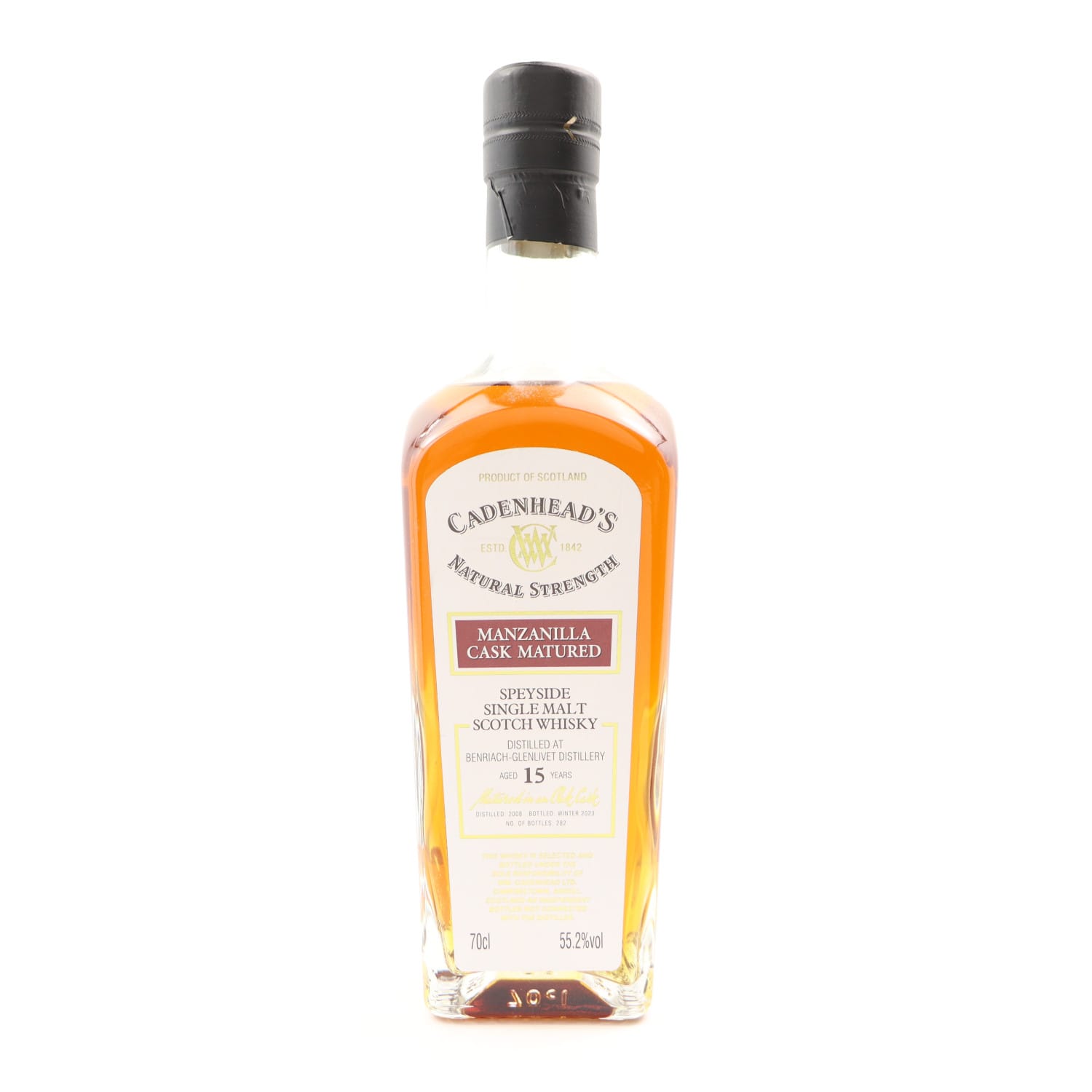 Benriach-Glenlivet 2008 15 Year Old Cadenhead’s 70cl 55.20% Scotland Whisky 