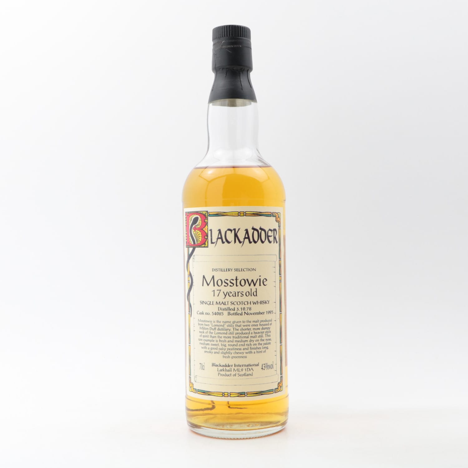 Mosstowie 1978 17 Year Old Blackadder 70cl 43.00% Scotland Whisky 