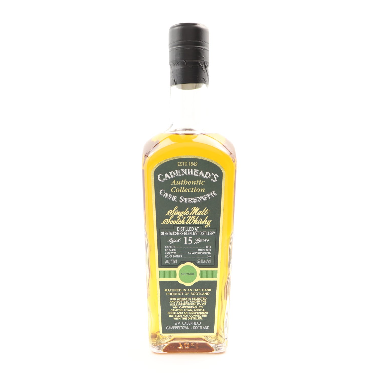 Glentauchers-Glenlivet 2010 15 Year Old Cadenhead’s 70cl 56.00% Scotland Whisky 