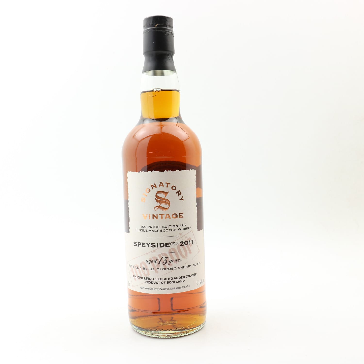 Speyside (M) 2011 13 Year Old Signatory 100º Proof Edition #25 70cl 57.10% Highlands Scotland Whisky 