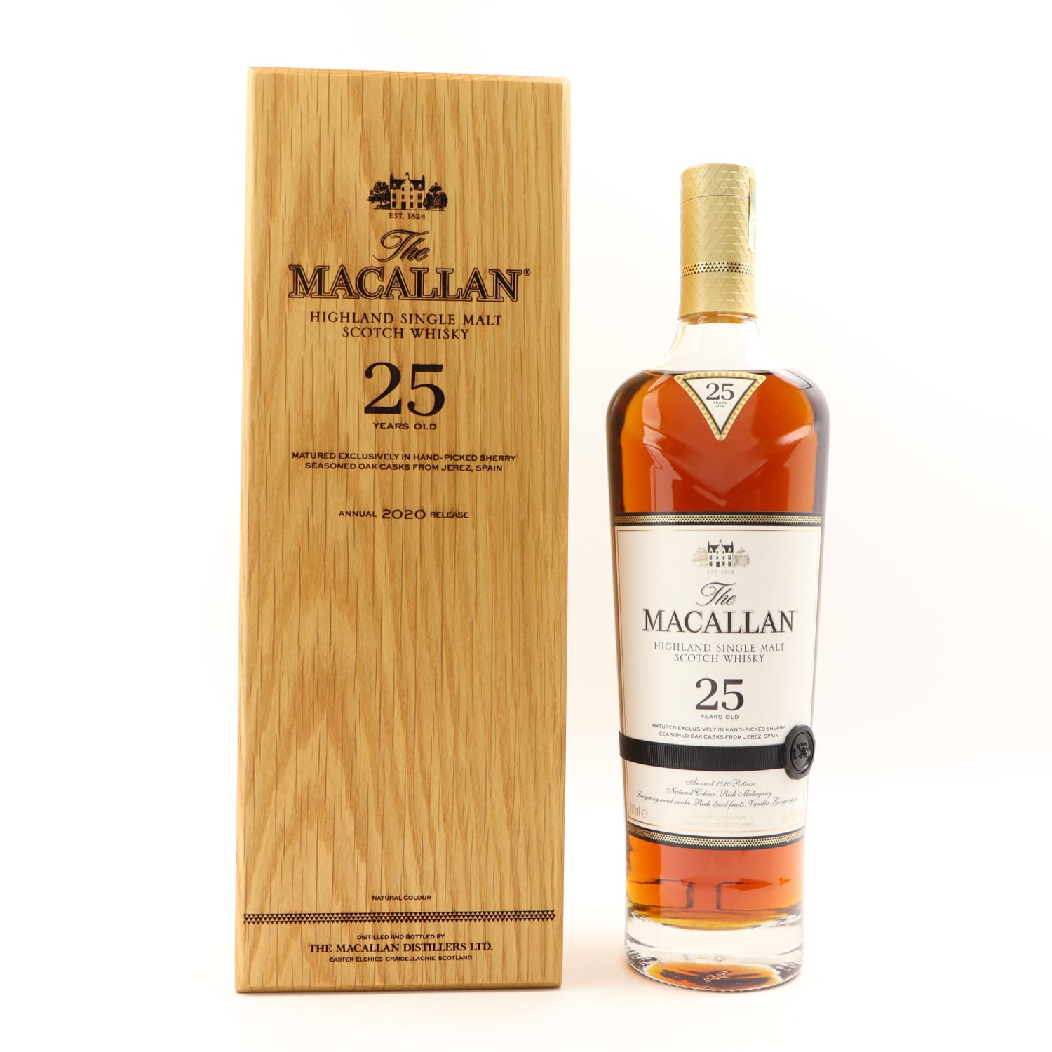 Macallan 25 Year Old Sherry Oak 2020 Release 70cl 43.00% Scotland Speyside Whisky 