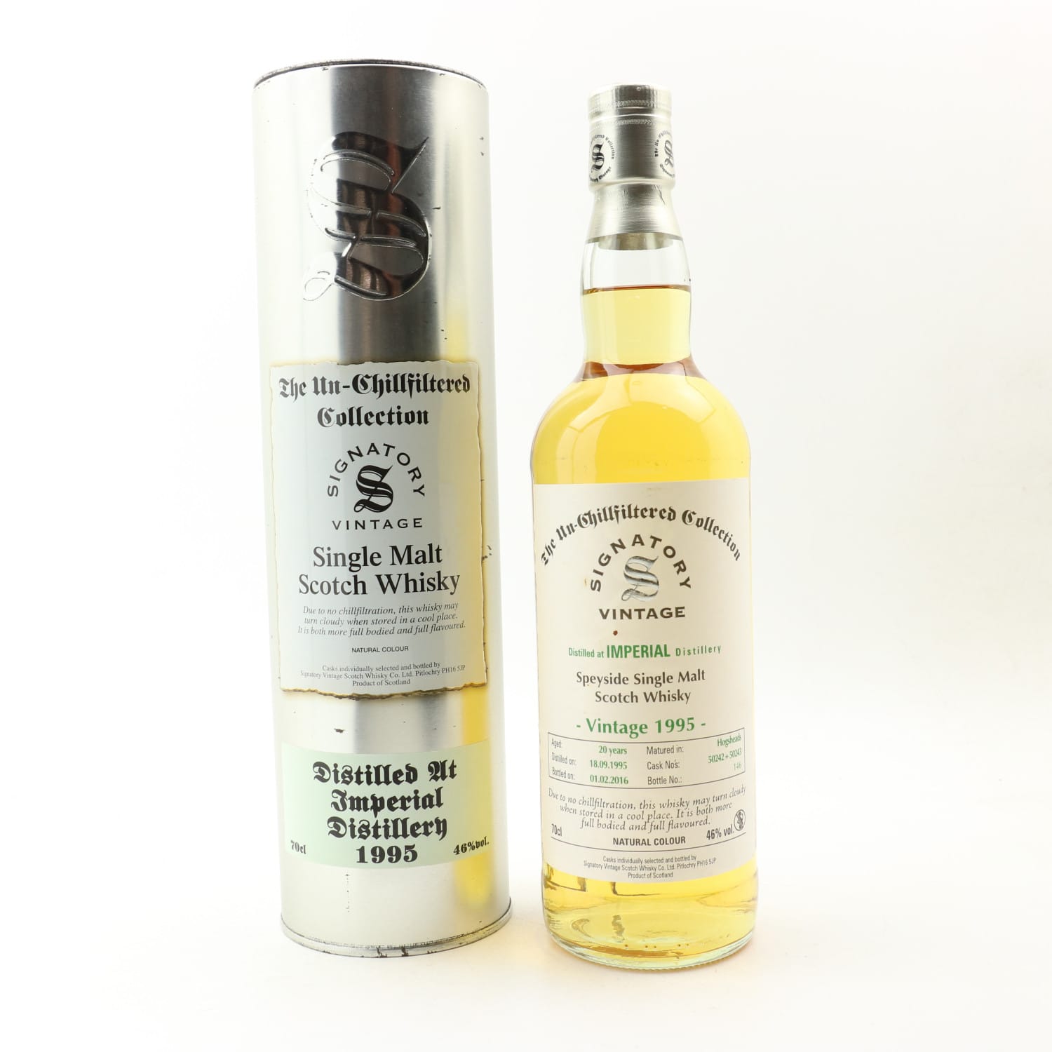 Imperial 1995 20 Year Old Signatory 70cl 46.00% Highlands Scotland Whisky 